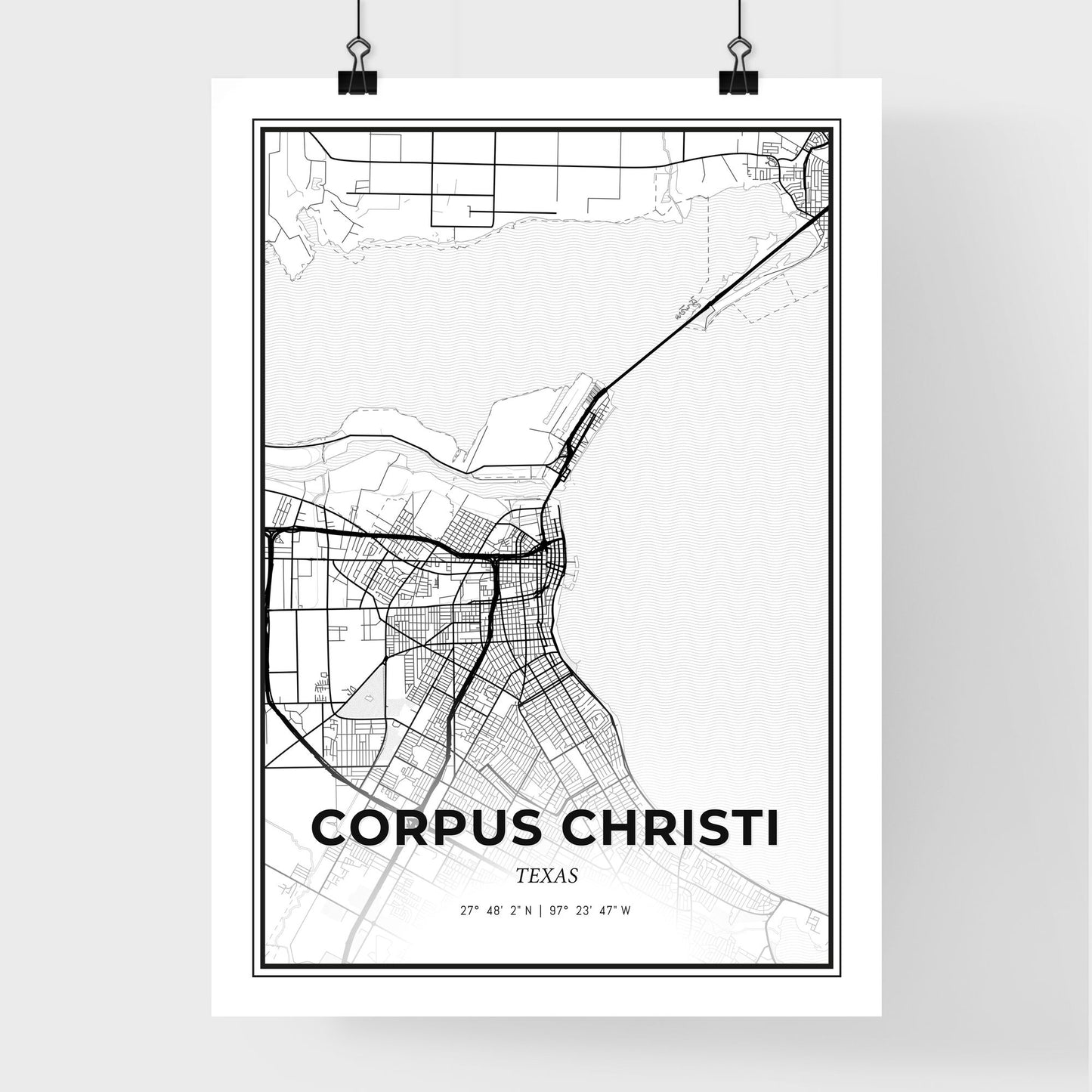 Corpus Christi Texas - Premium City Map Poster