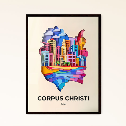 Vivid Corpus Christi, Texas, Papercut Print