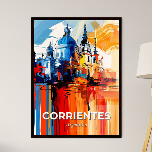 Vibrant Corrientes, Argentina - A Painting Of A Building With A Dome And Towers