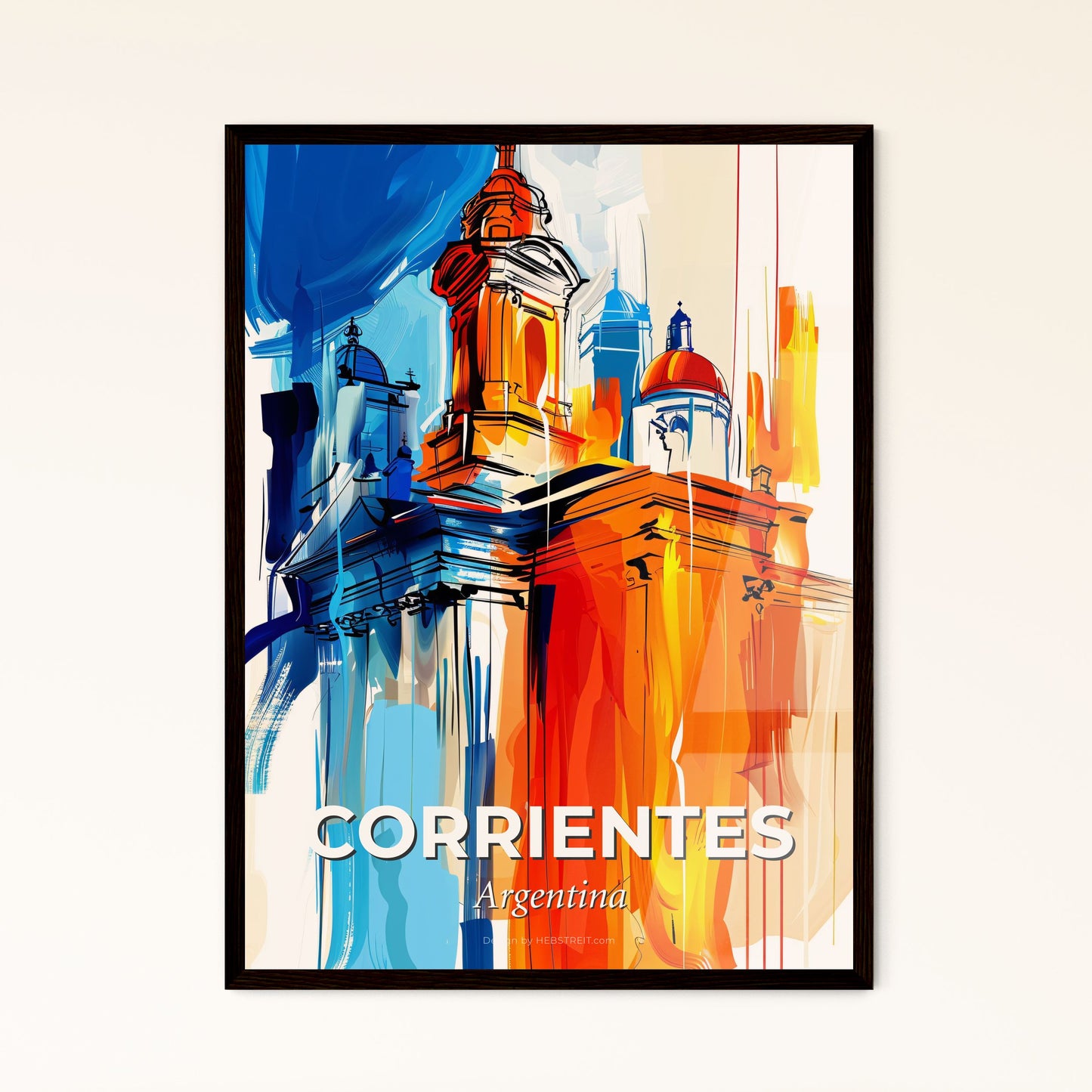 Vibrant Corrientes, Argentina - A Painting Of A Building