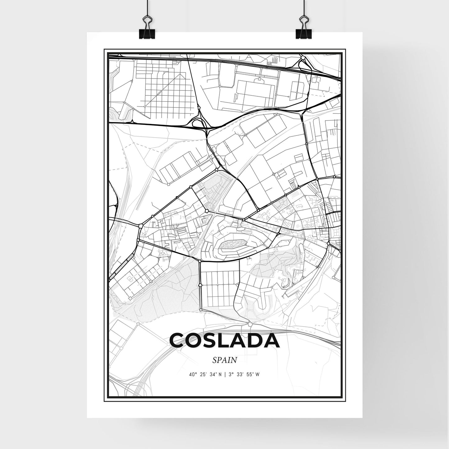 Coslada Spain - Premium City Map Poster