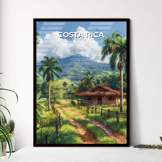 Colorful Tropical House Painting - Framed Art Print