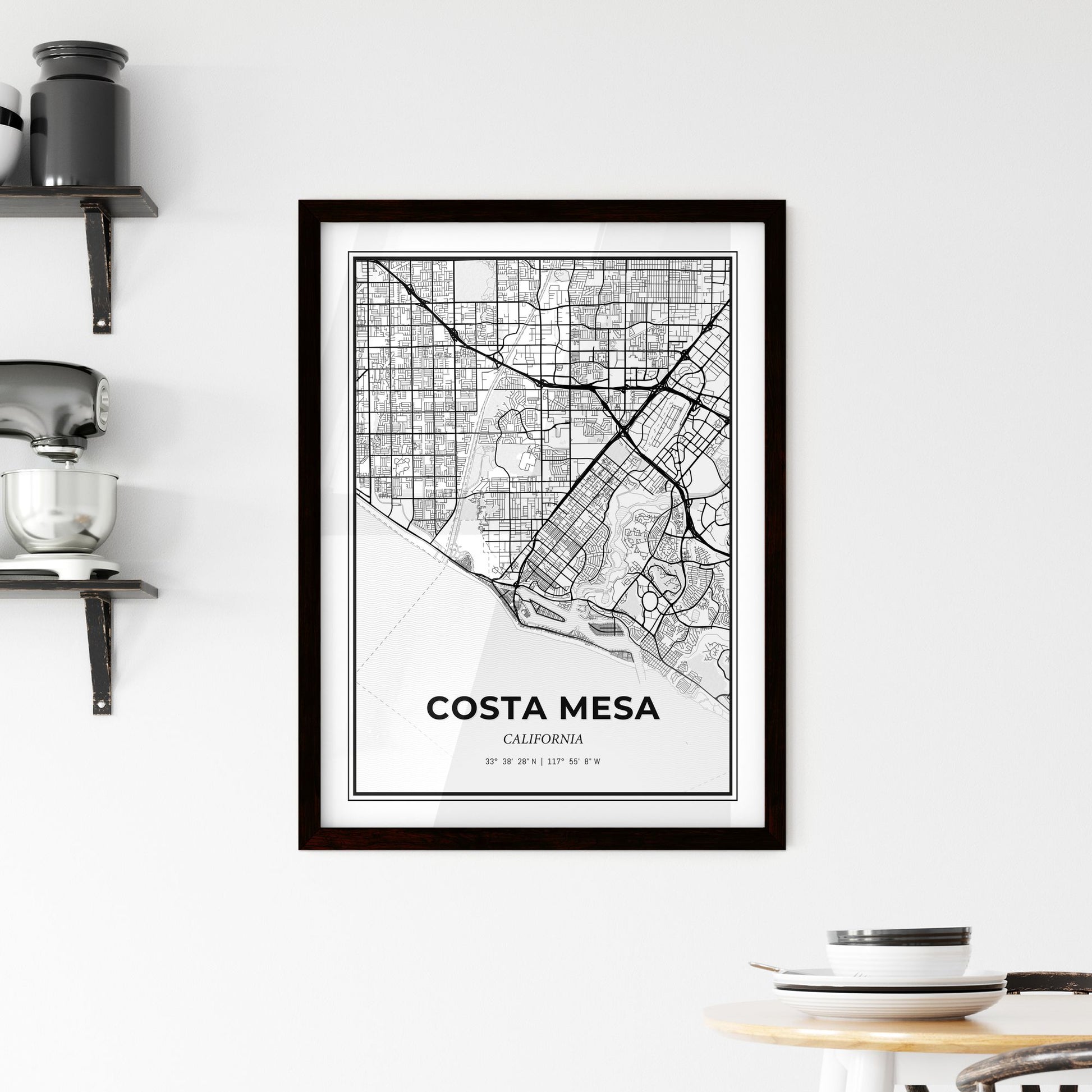 Costa Mesa California - Minimal City Map