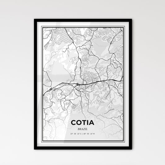 Cotia Brazil - Scandinavian Style City Map for Modern Home Decor