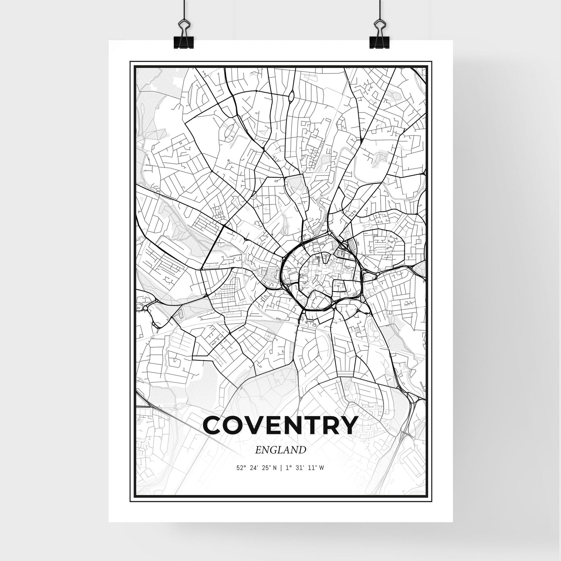 Coventry England - Premium City Map Poster