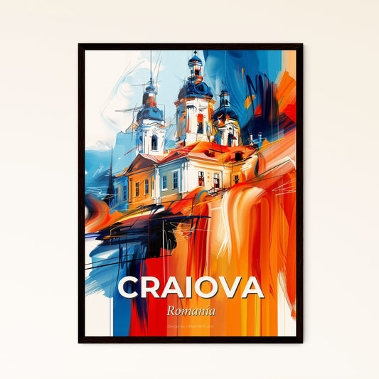 Vibrant Craiova, Romania - A Painting Of A Building