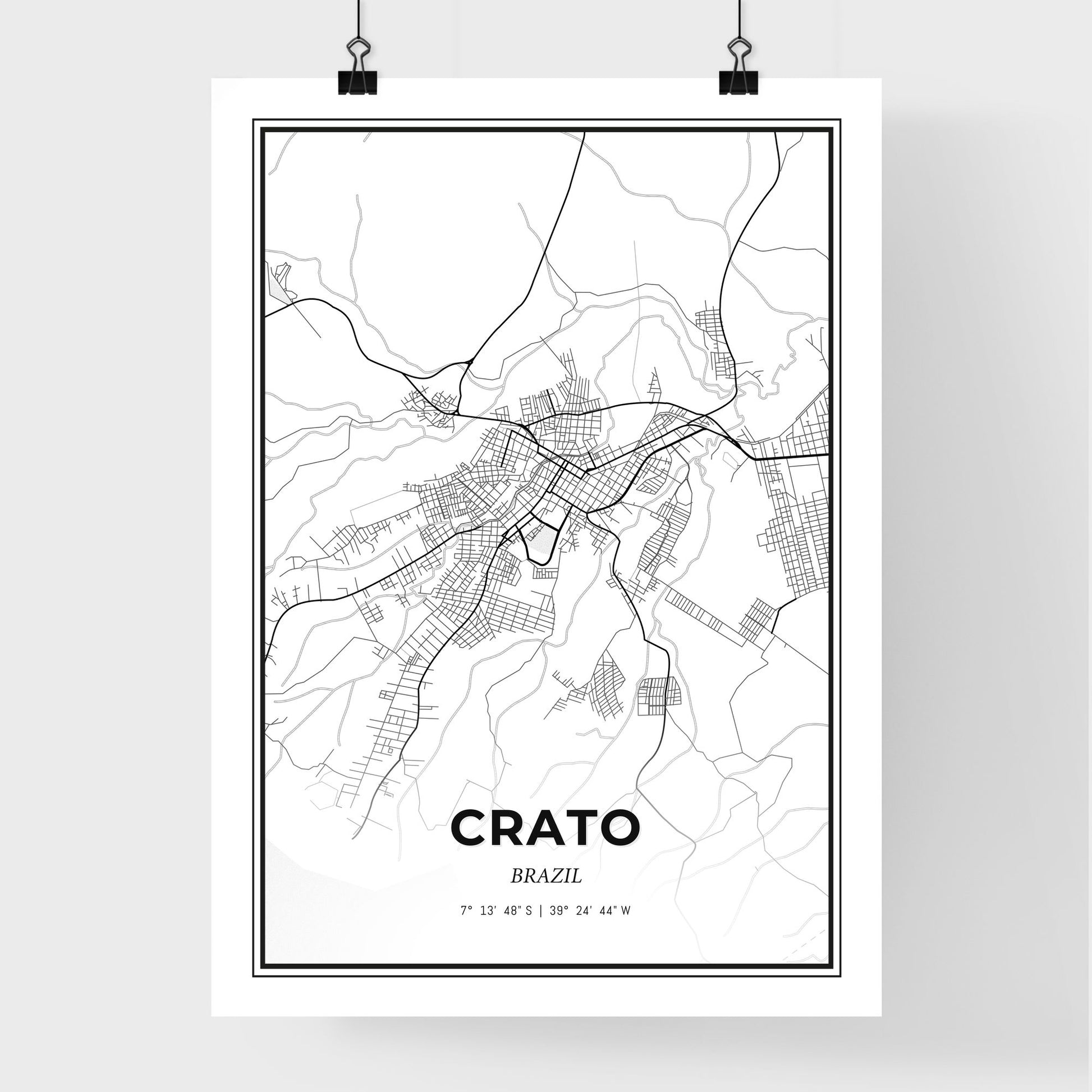 Crato Brazil - Premium City Map Poster