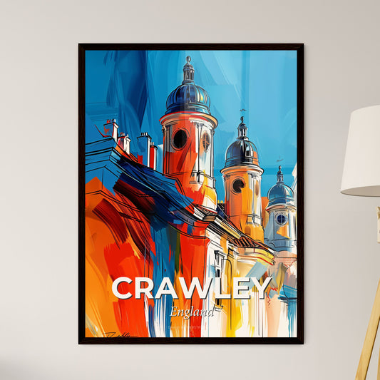 Vibrant Crawley, England - A Painting Of A Building With A Dome Shaped Roof