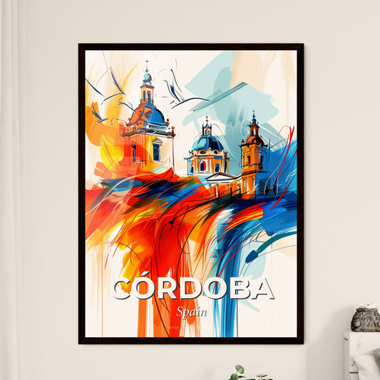 Vibrant Córdoba, Spain - A Painting Of A Building With Colorful Paint Splashes