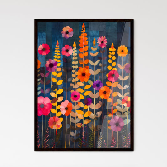 Bangladeshi Boho Floral Painting | Vibrant A - Framed Art Print
