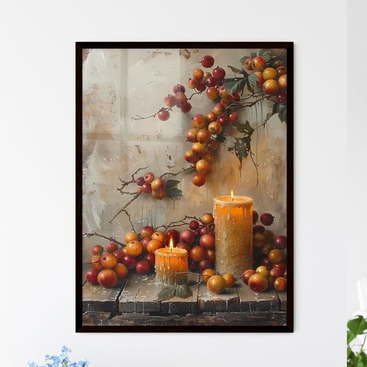 Historical Minimalistic Oil Still Life Paint - Framed Art Print