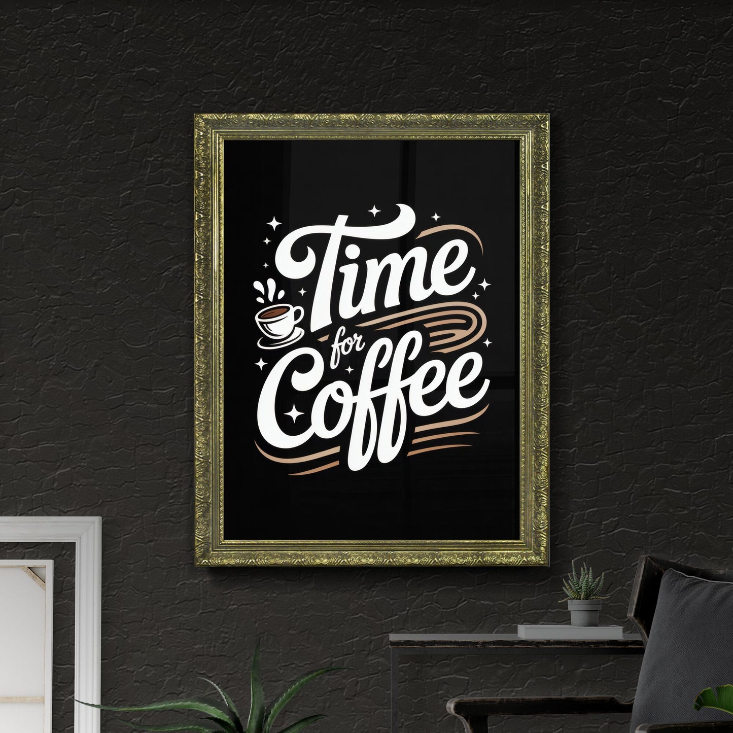 Creative Coffee-Themed Typography Design Celebrating the Joy of Coffee Moments