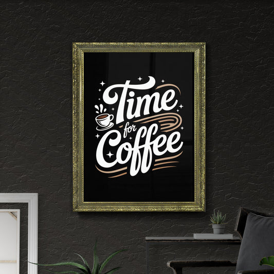 Creative Coffee-Themed Typography Design Celebrating the Joy of Coffee Moments