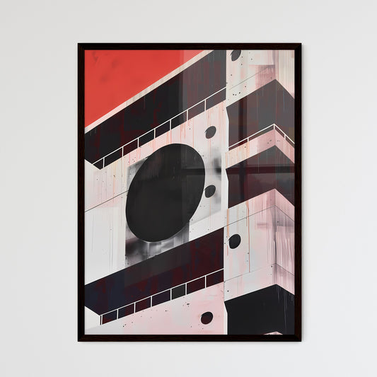 Expressive Artwork Featuring Brutalist Architecture Posters and Round Window Framed Art