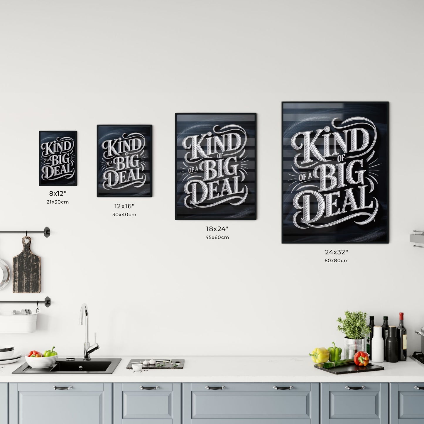 Creative Typography Design: 'Kind of a Big Deal' on a Dark Background for Modern Marketing Applications. Chart