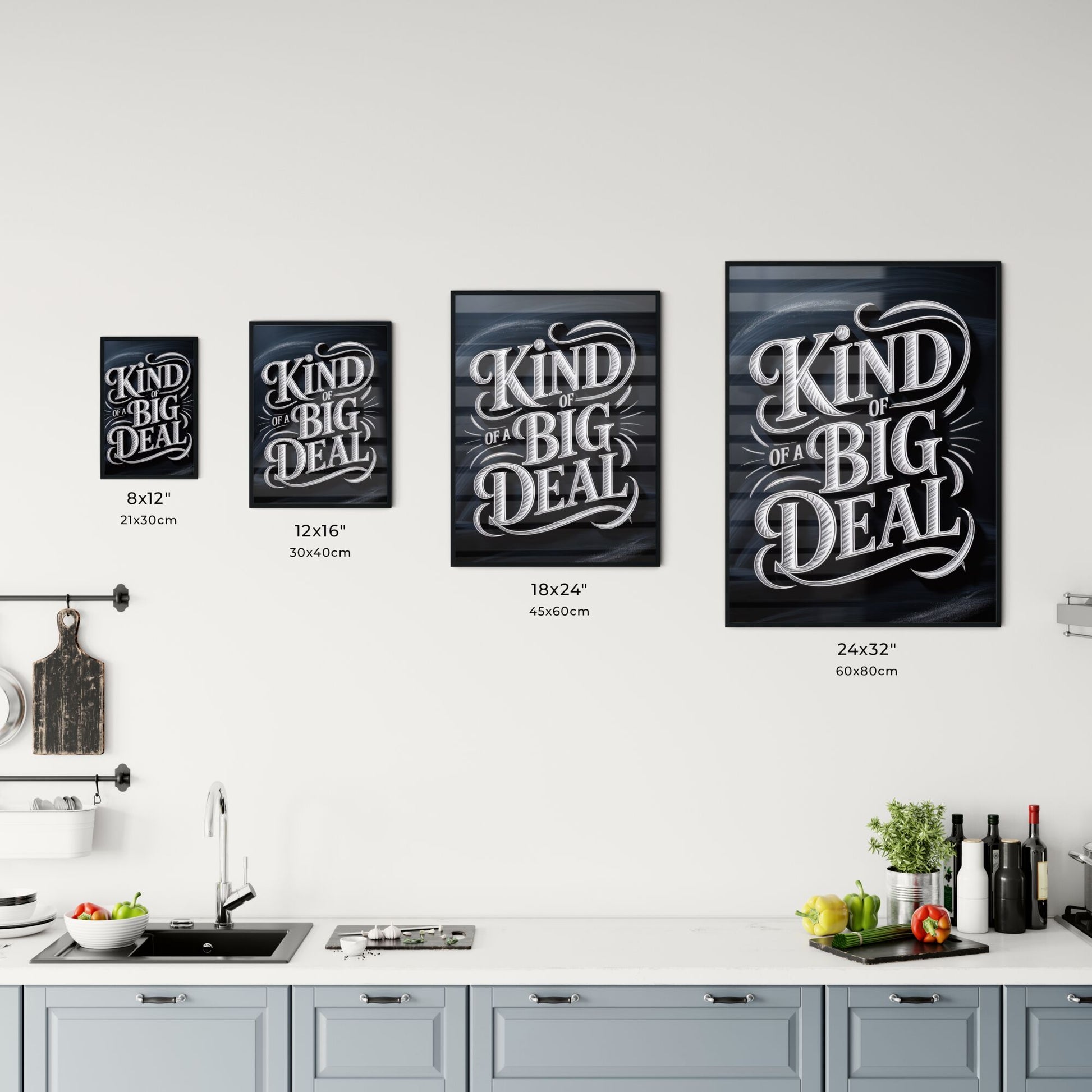 Creative Typography Design: 'Kind of a Big Deal' on a Dark Background for Modern Marketing Applications. Chart