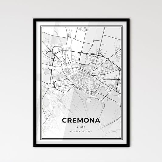 Cremona Italy - Scandinavian Style City Map for Modern Home Decor