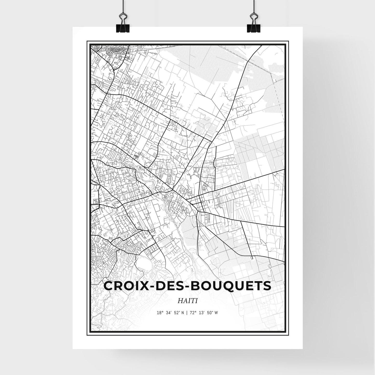 Croix-des-Bouquets Haiti - Premium City Map Poster