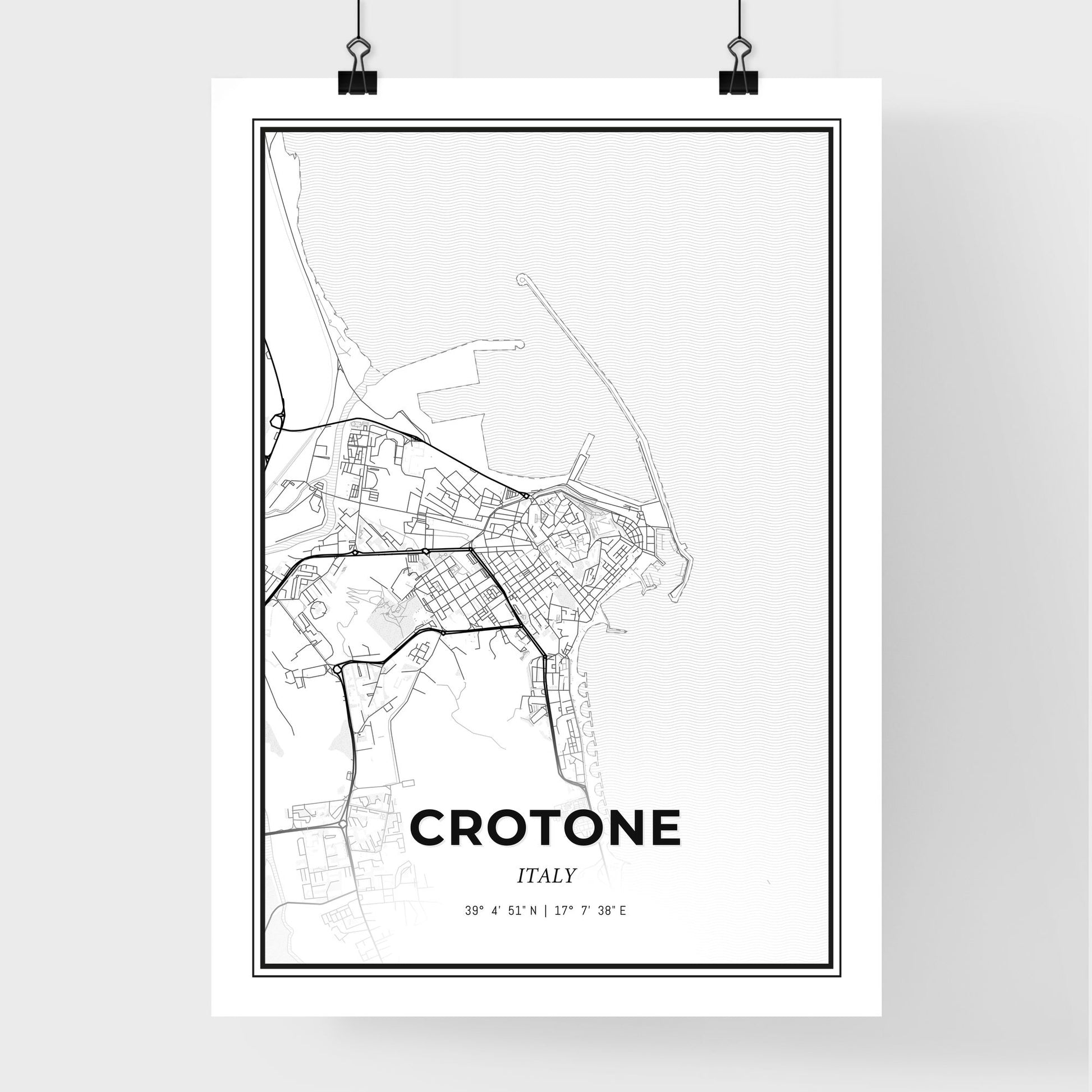 Crotone Italy - Premium City Map Poster