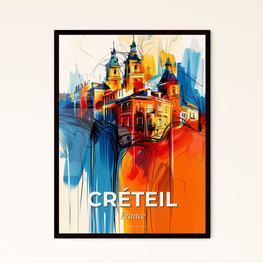 Vibrant Créteil, France - A Painting Of A Building