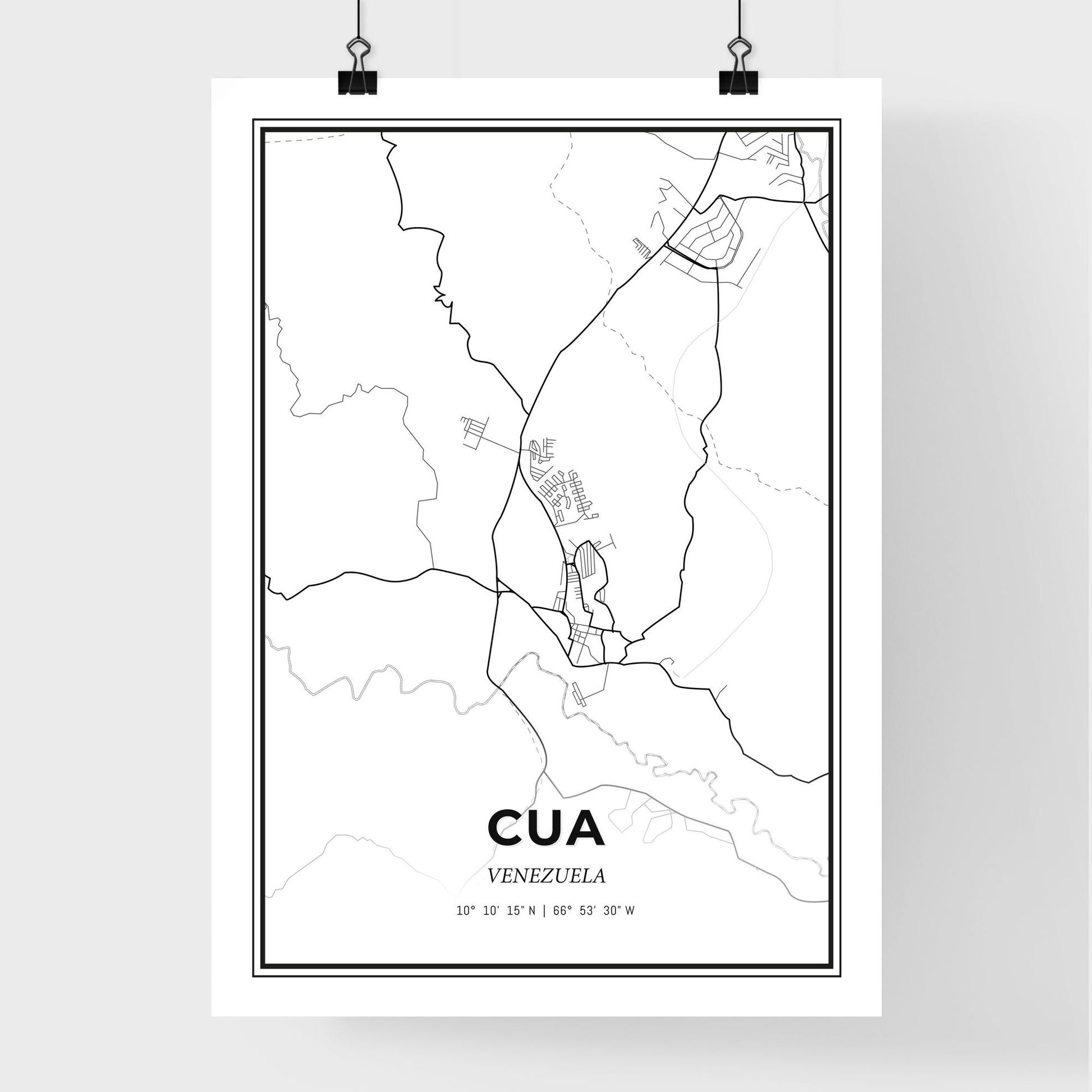 Cua Venezuela - Premium City Map Poster