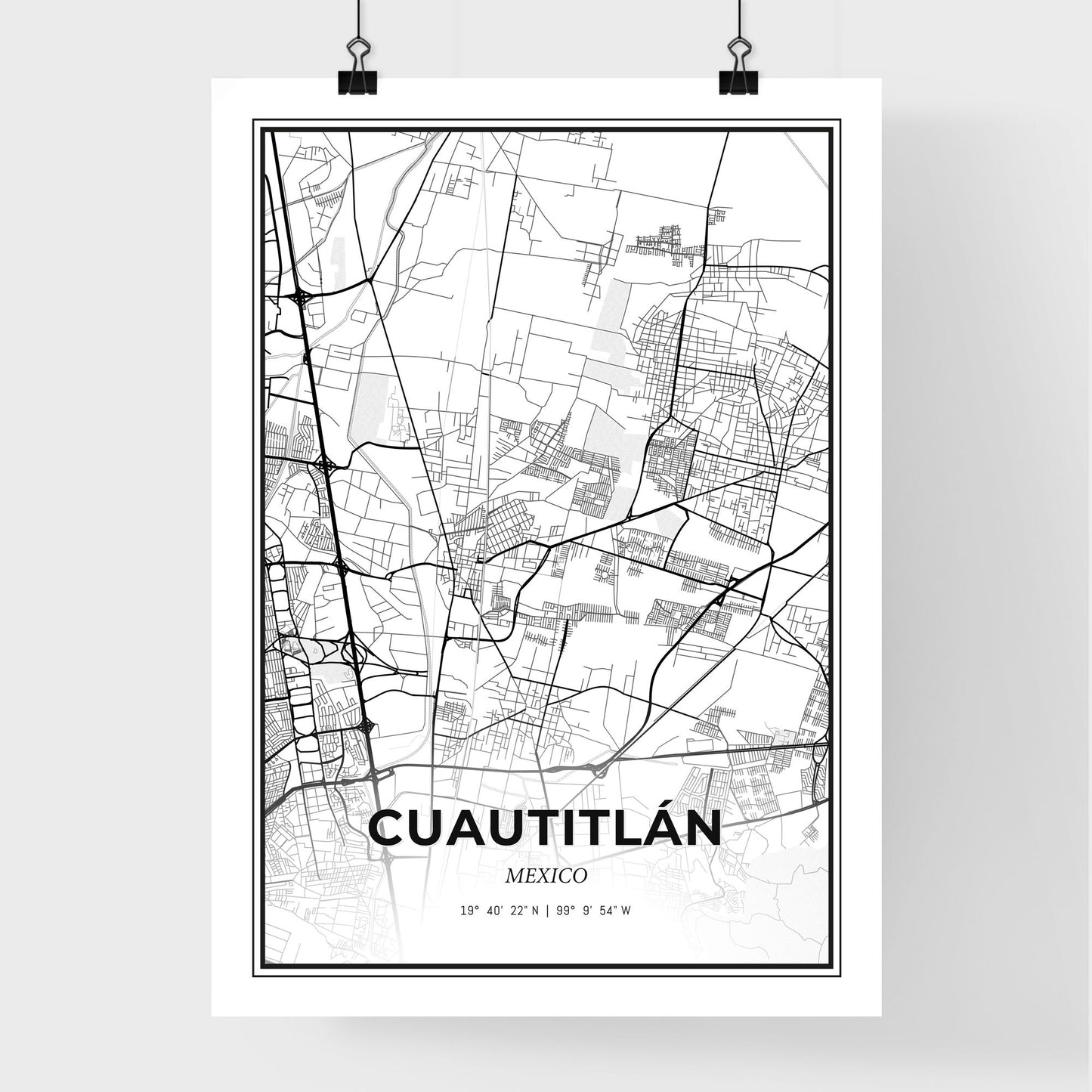 Cuautitlán Mexico - Premium City Map Poster