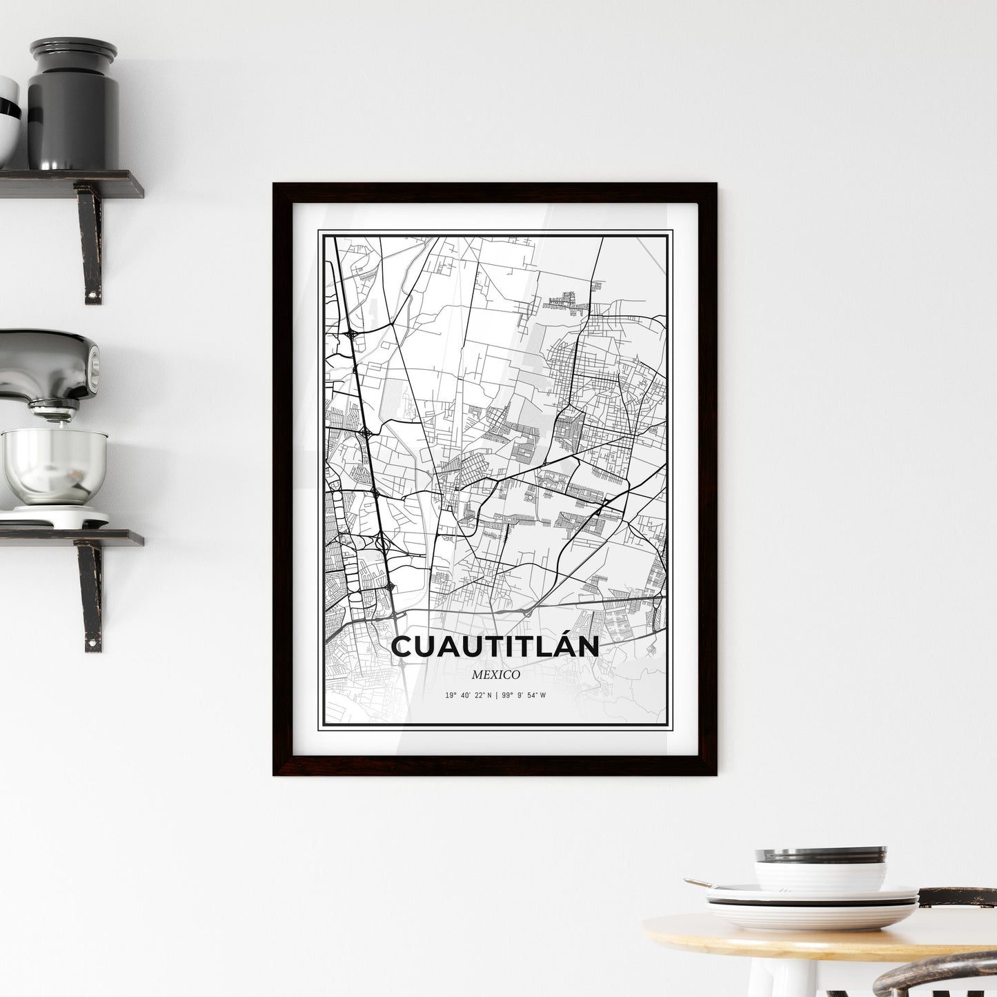 Cuautitlán Mexico - Minimal City Map