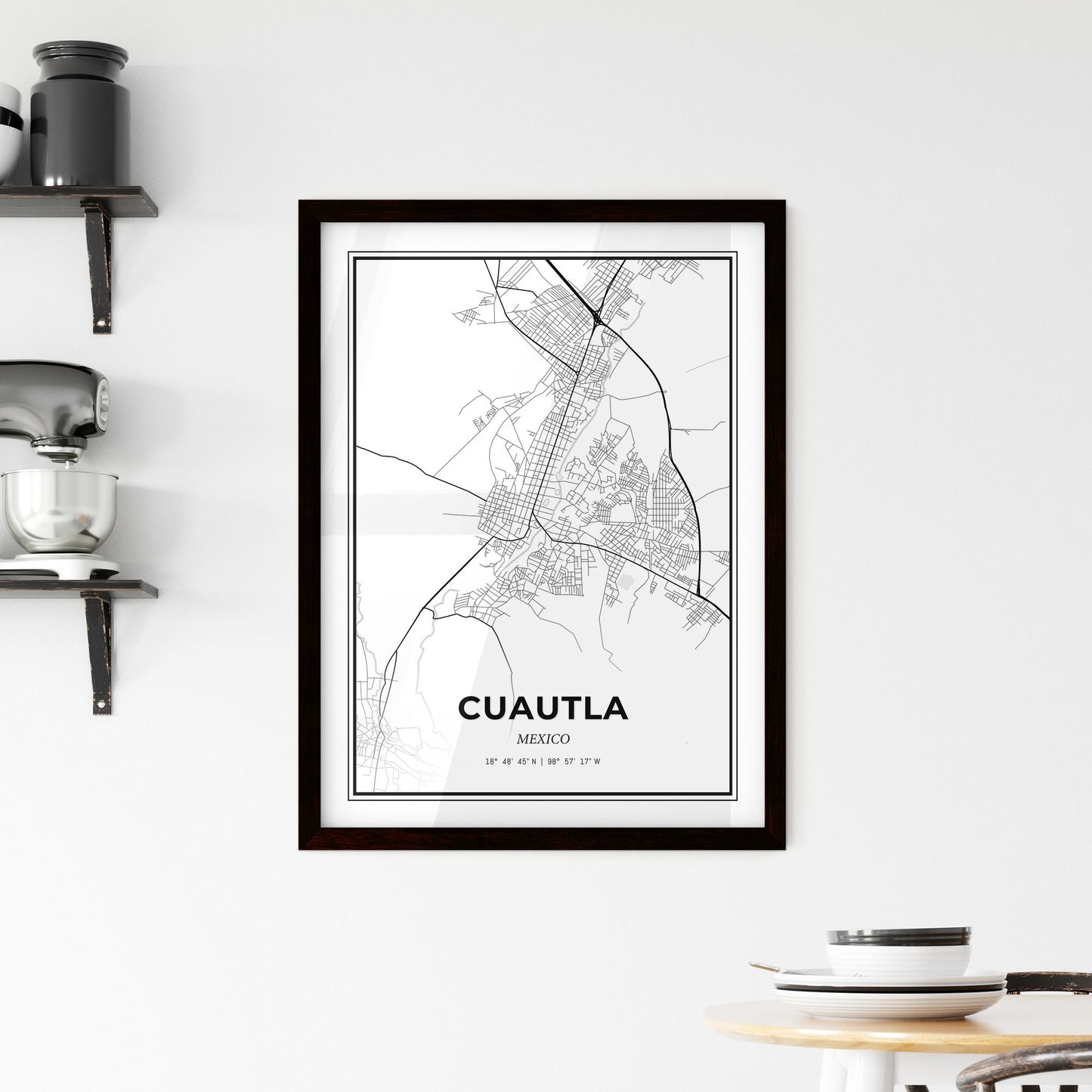 Cuautla Mexico - Minimal City Map