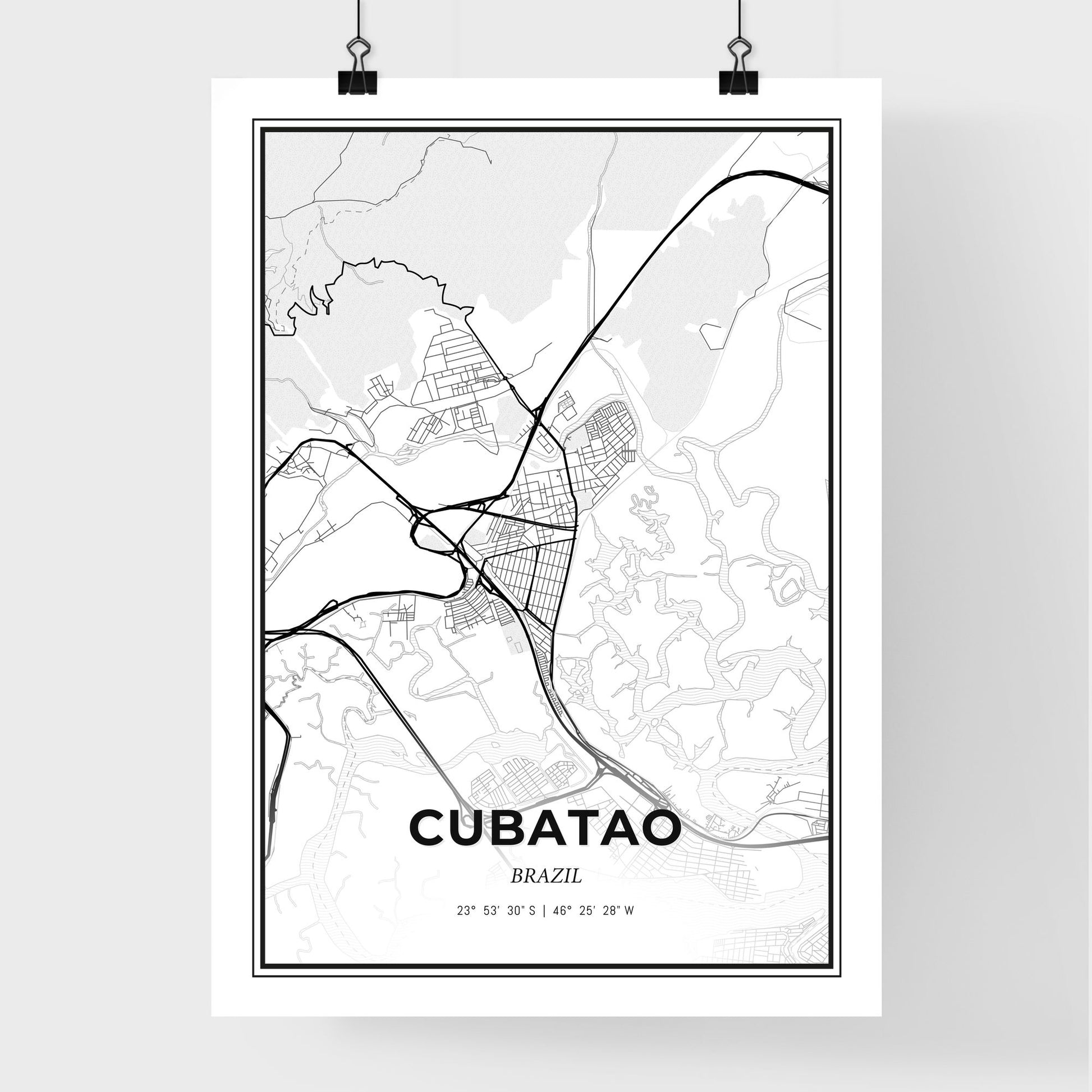 Cubatao Brazil - Premium City Map Poster