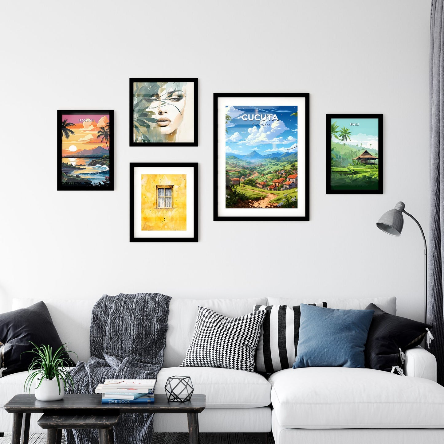 Cucuta Colombia Skyline Village Landscape Colorful Vibrant Artwork Painting Art Default Title