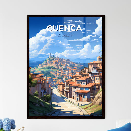 Cuenca Ecuador Skyline Abstract Art Hillside Painting Wall Decor Cityscape Colorful Home Default Title