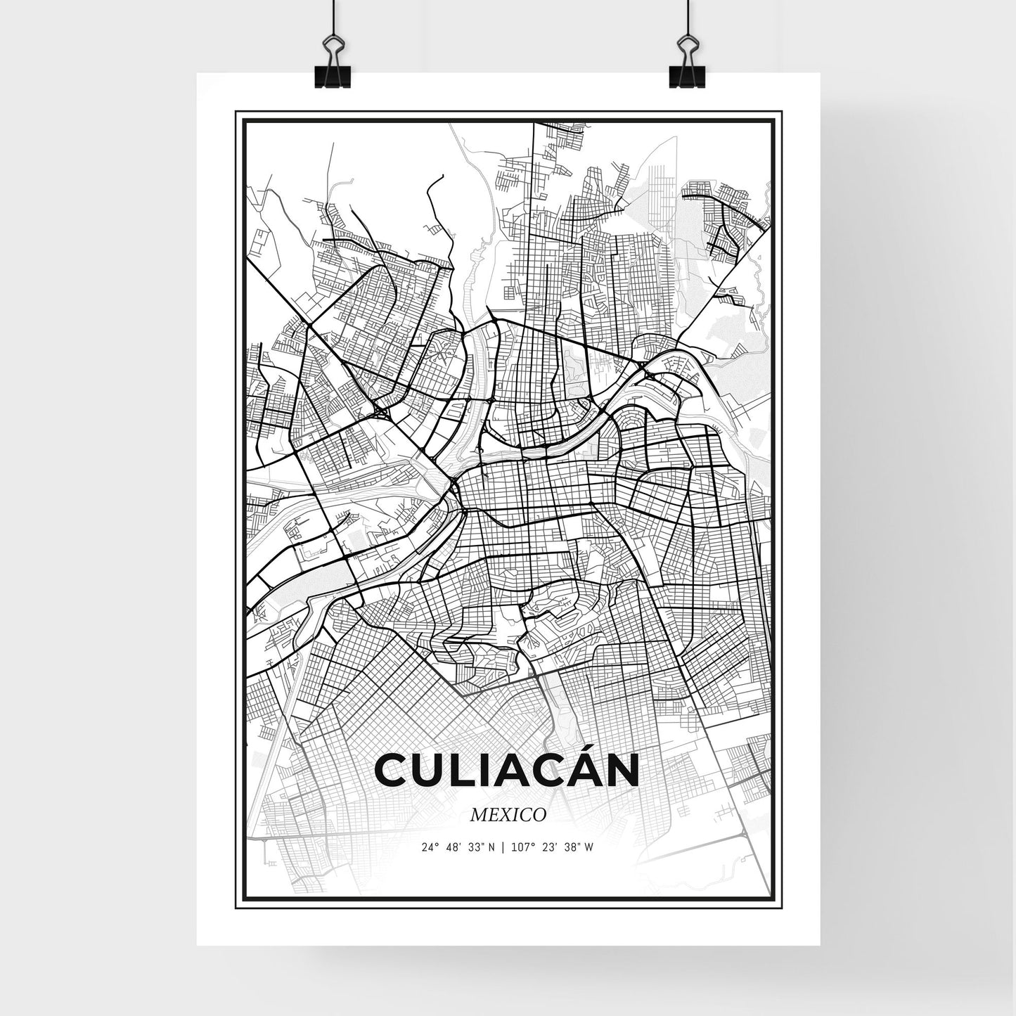 Culiacán Mexico - Premium City Map Poster