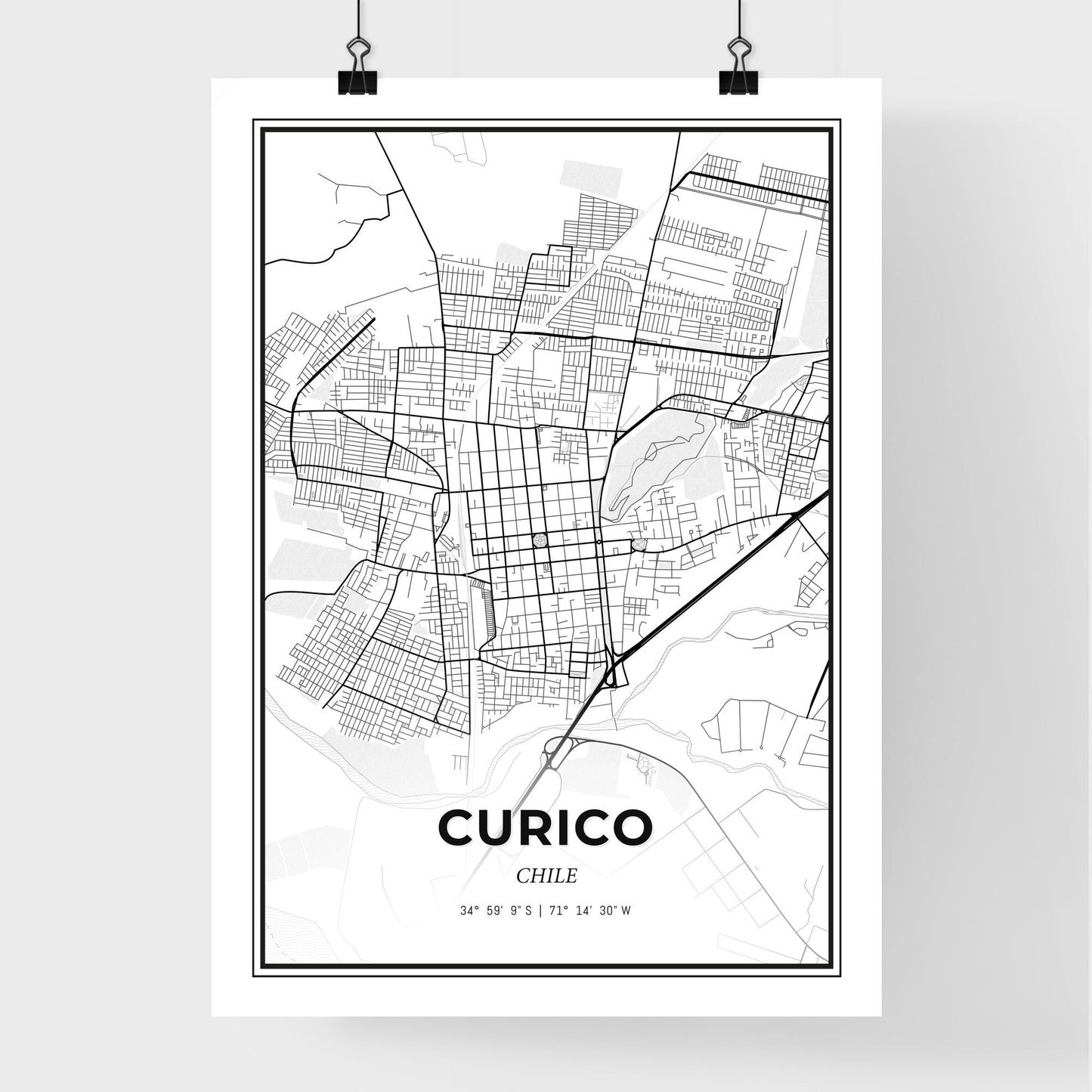 Curico Chile - Premium City Map Poster