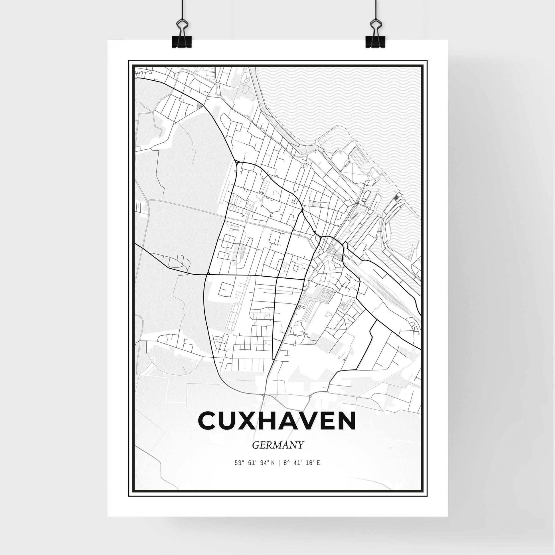 Cuxhaven Germany - Premium City Map Poster