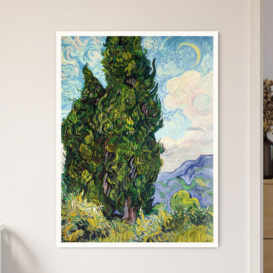 Cypresses by Vincent van Gogh Art Print