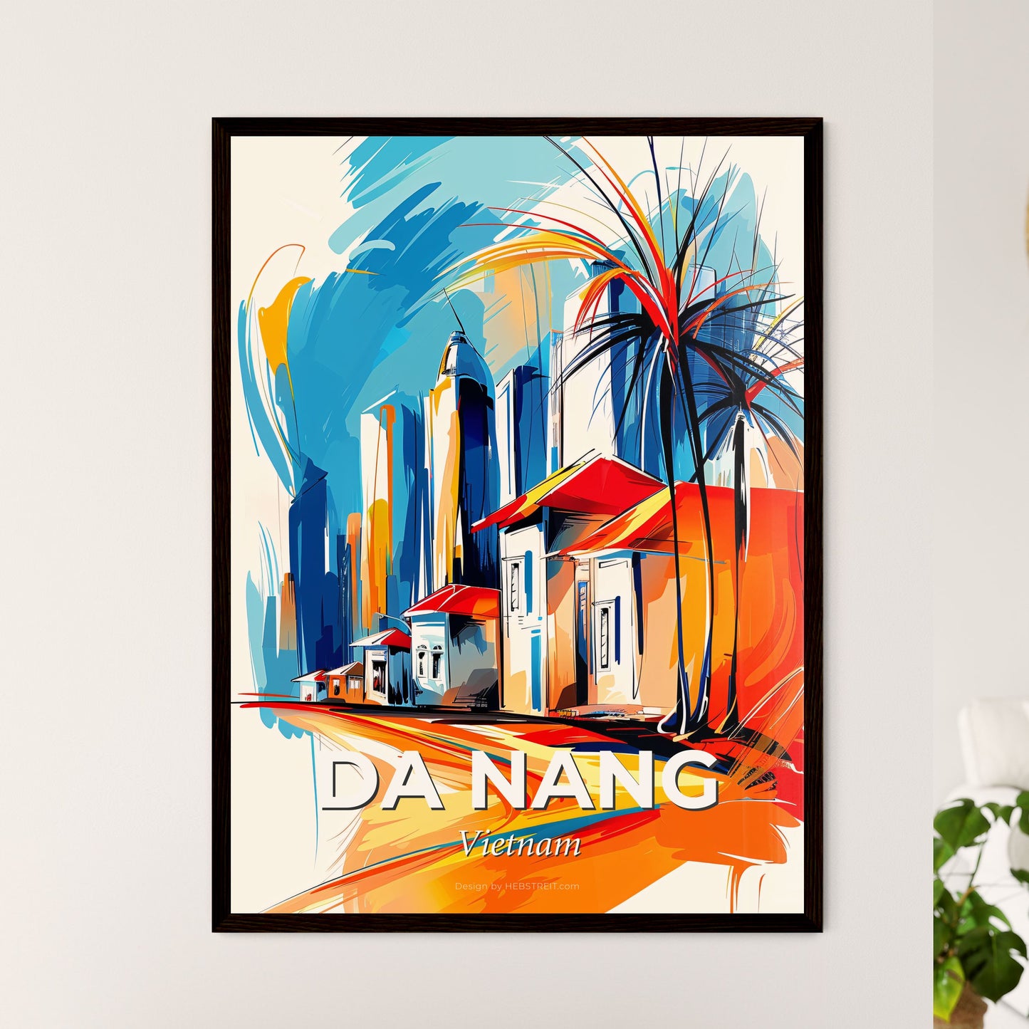 Vibrant Da Nang, Vietnam - A Painting Of A City