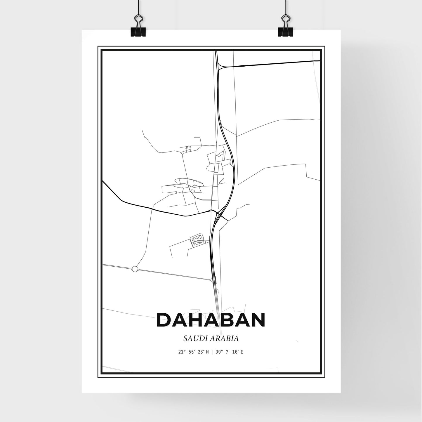 Dahaban Saudi Arabia - Premium City Map Poster