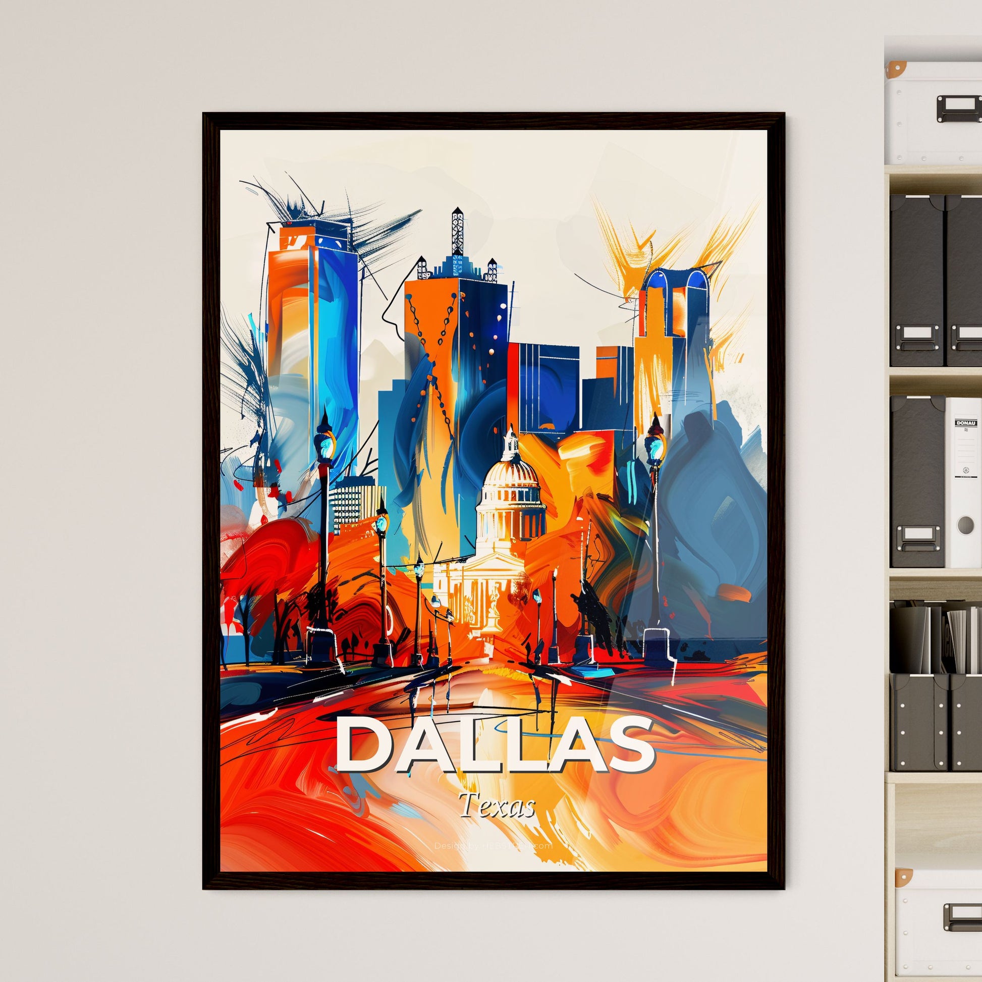 Vibrant Dallas, Texas - A Colorful Cityscape With Buildings And Trees