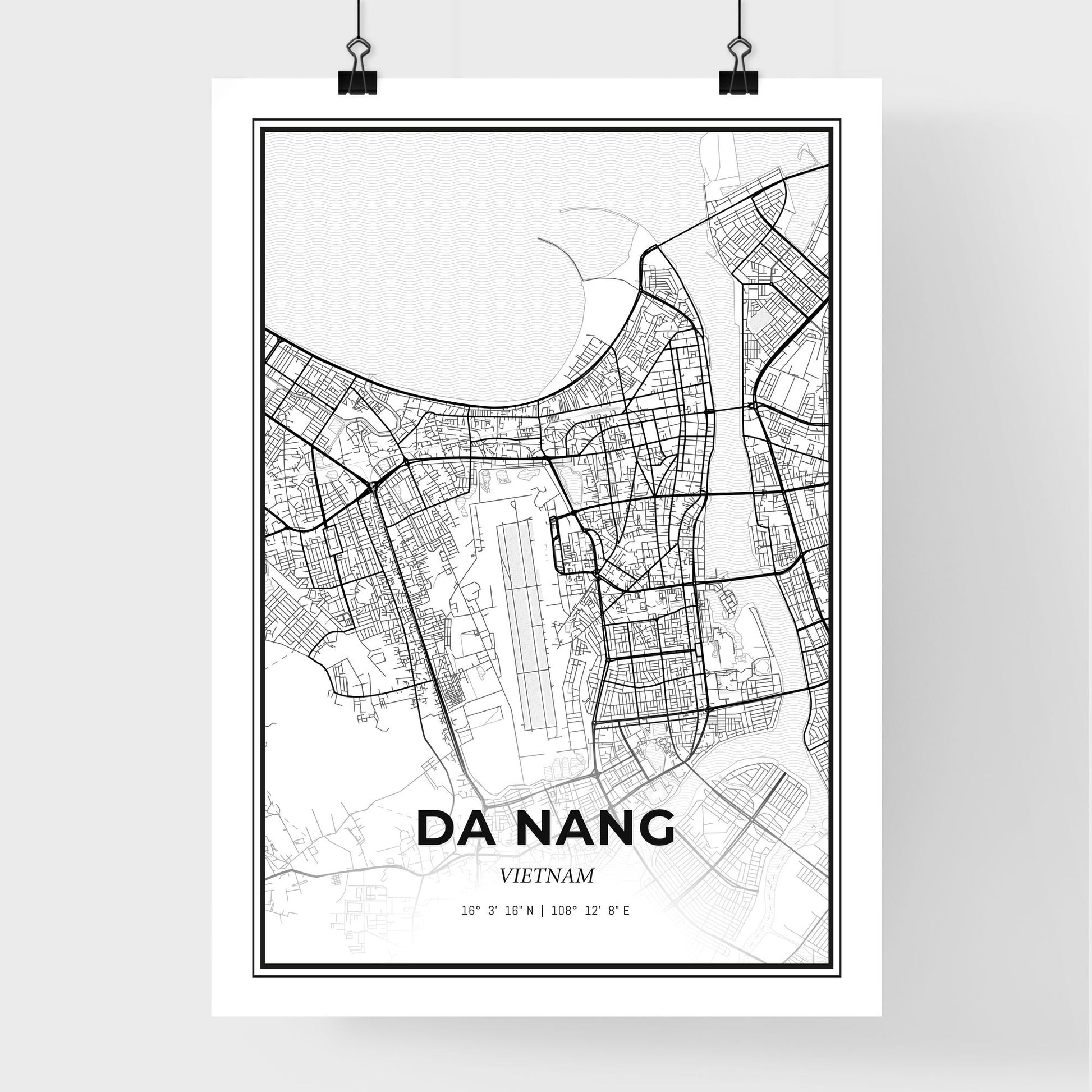 Da Nang Vietnam - Premium City Map Poster