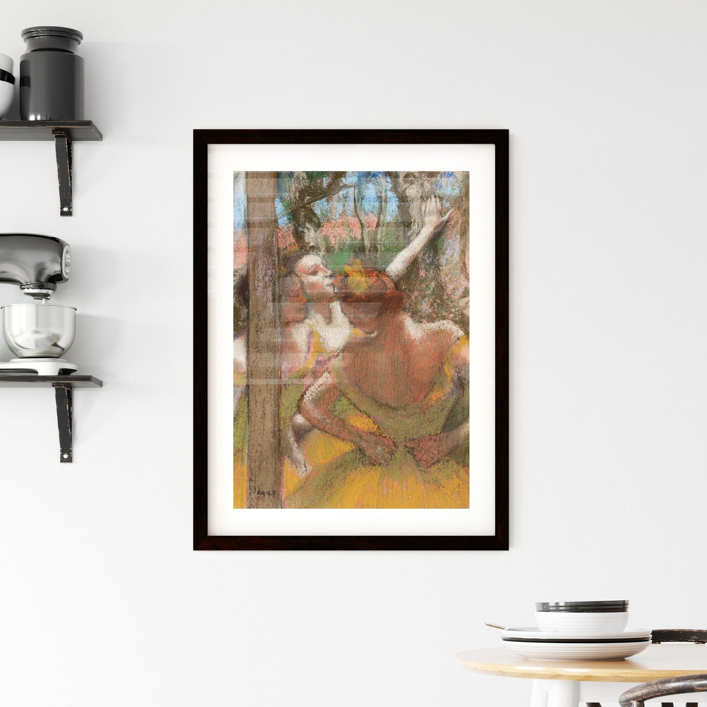 Framed Print of Dancers by Edgar Degas