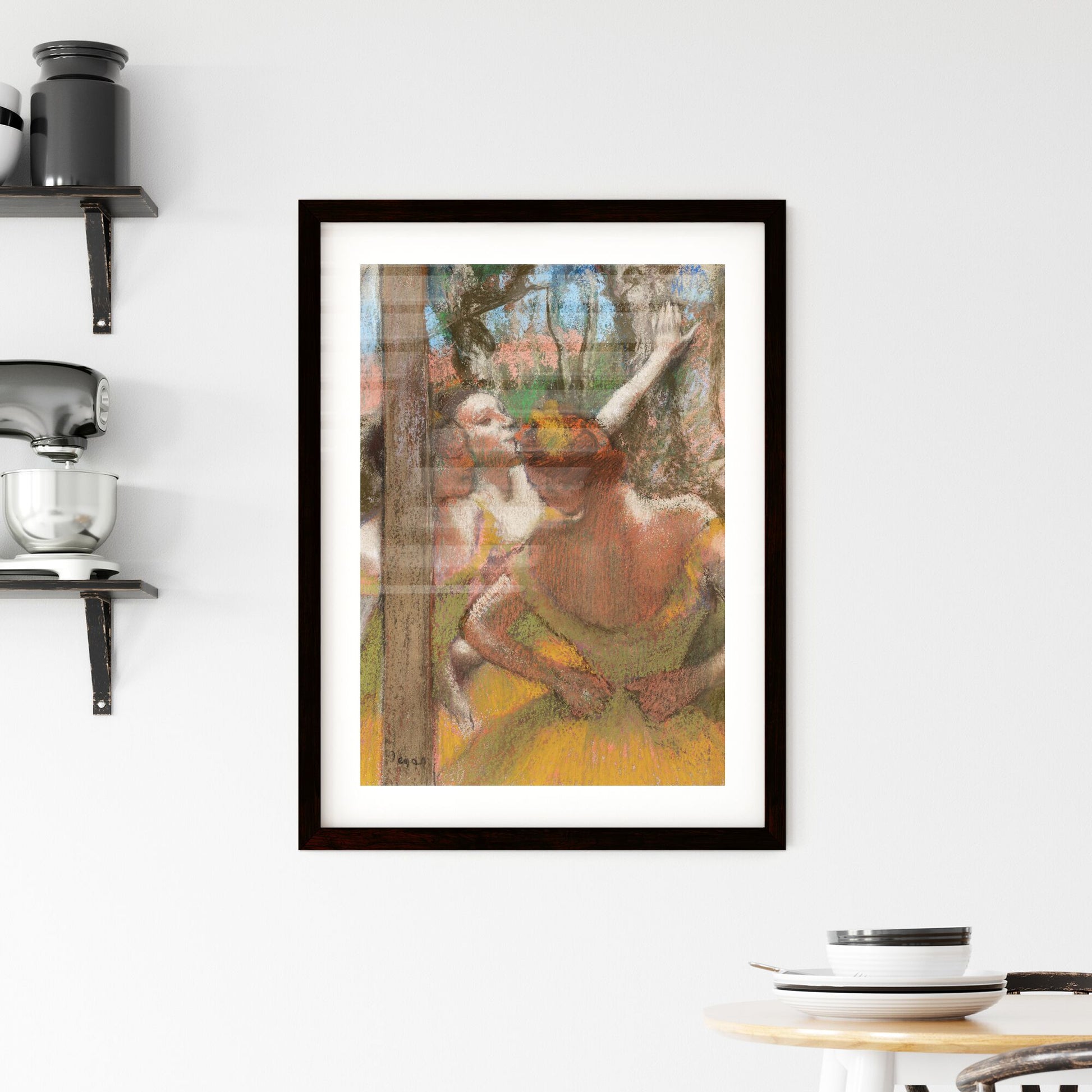 Framed Print of Dancers by Edgar Degas