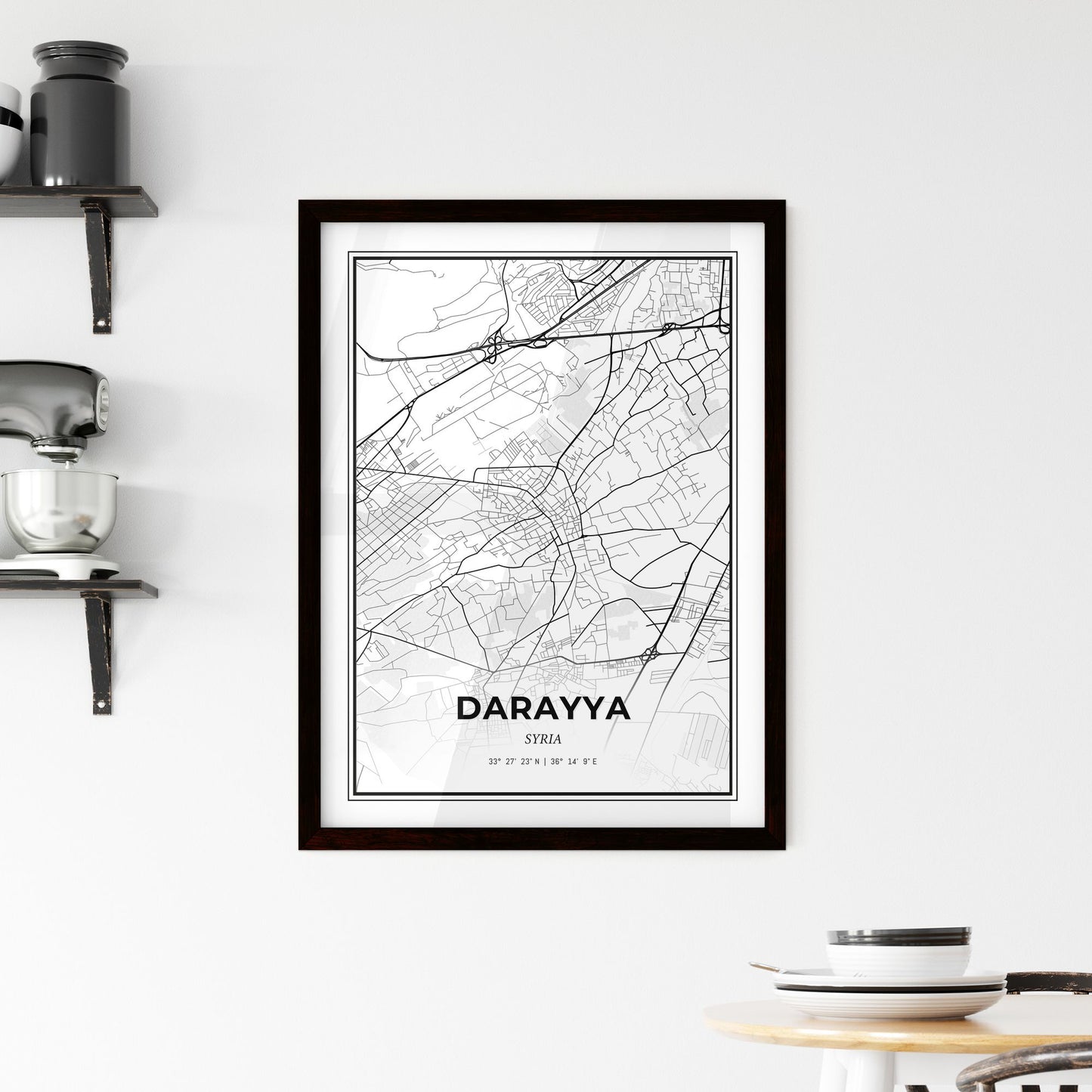 Darayya Syria - Minimal City Map