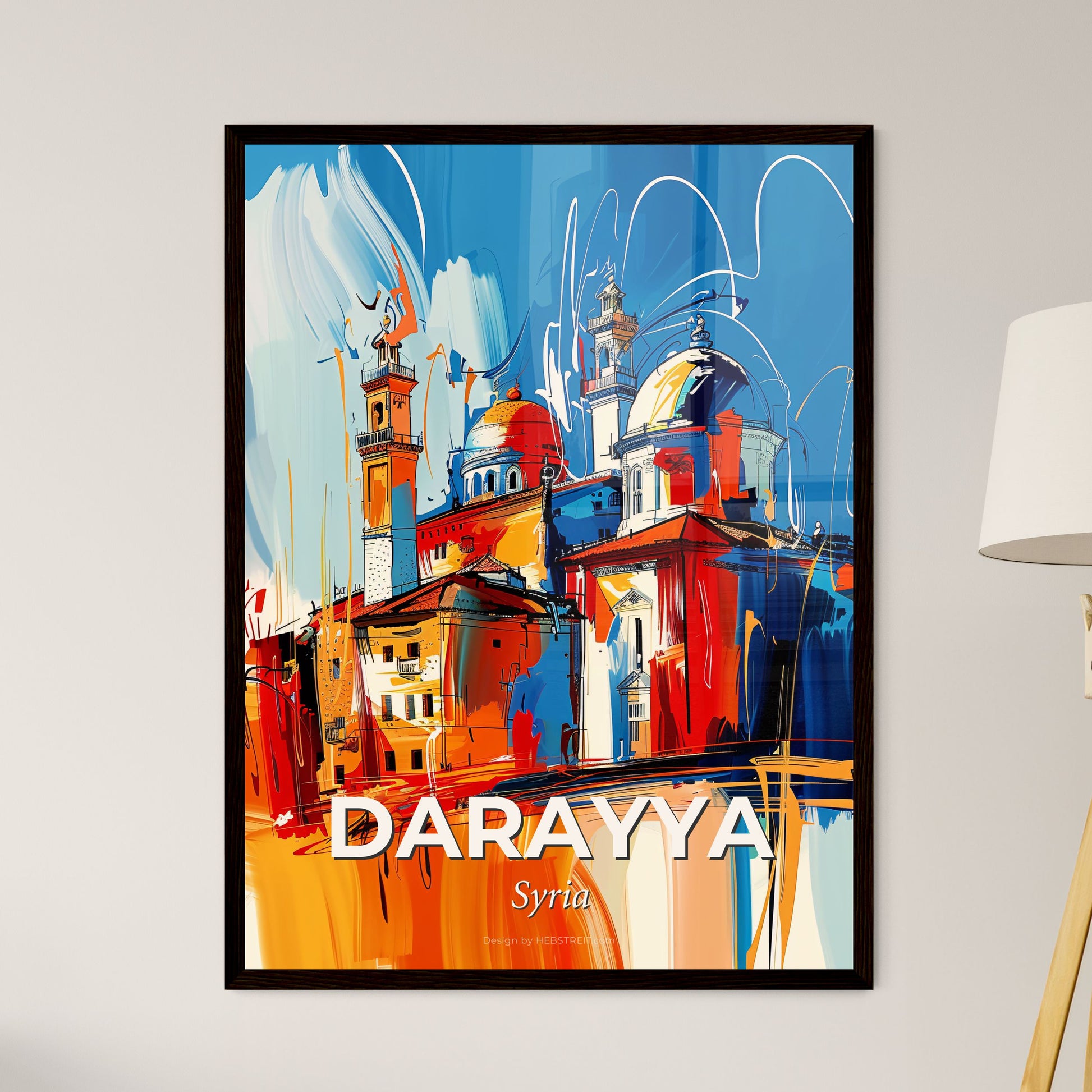 Vibrant Darayya, Syria - A Painting Of A Building