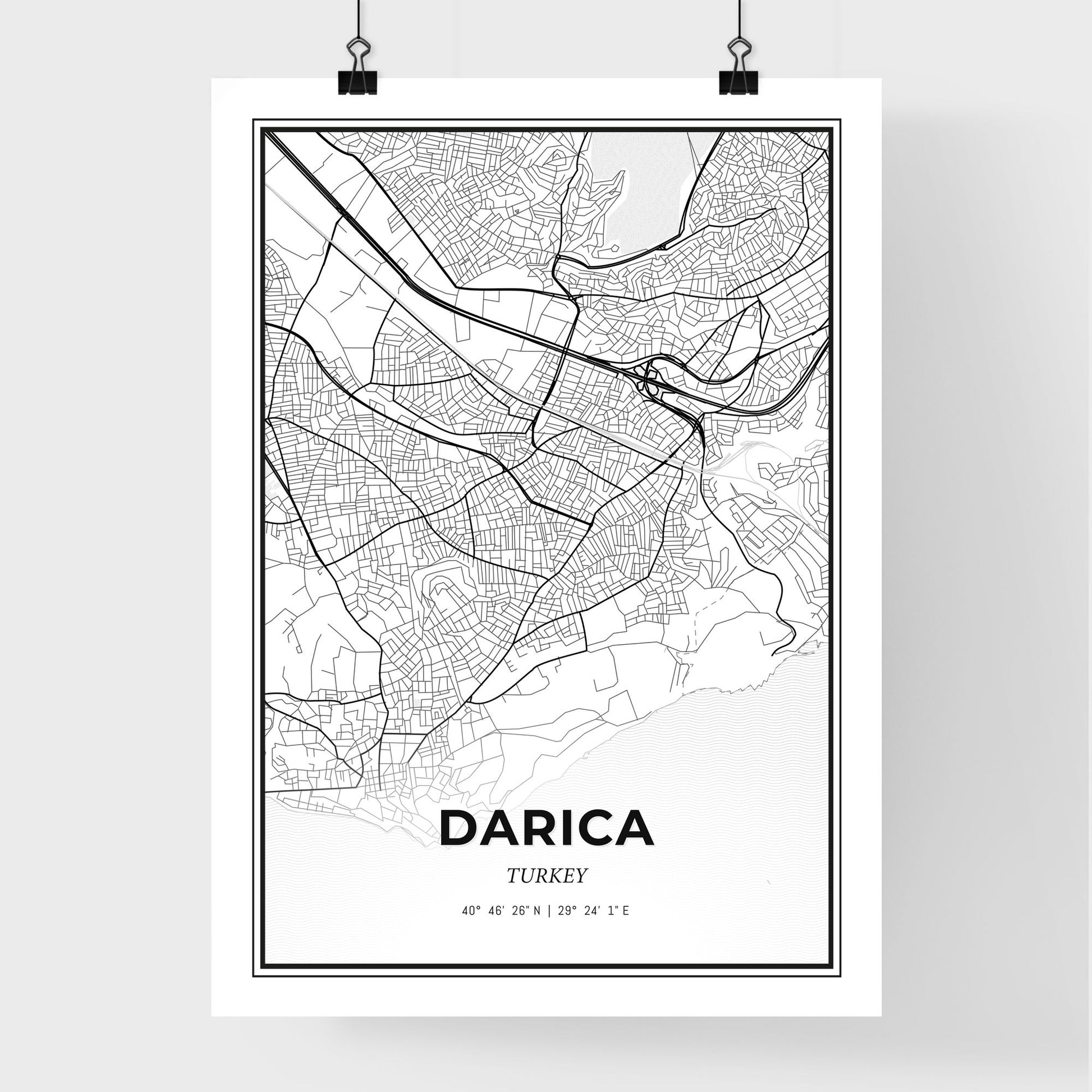 Darıca Turkey - Premium City Map Poster