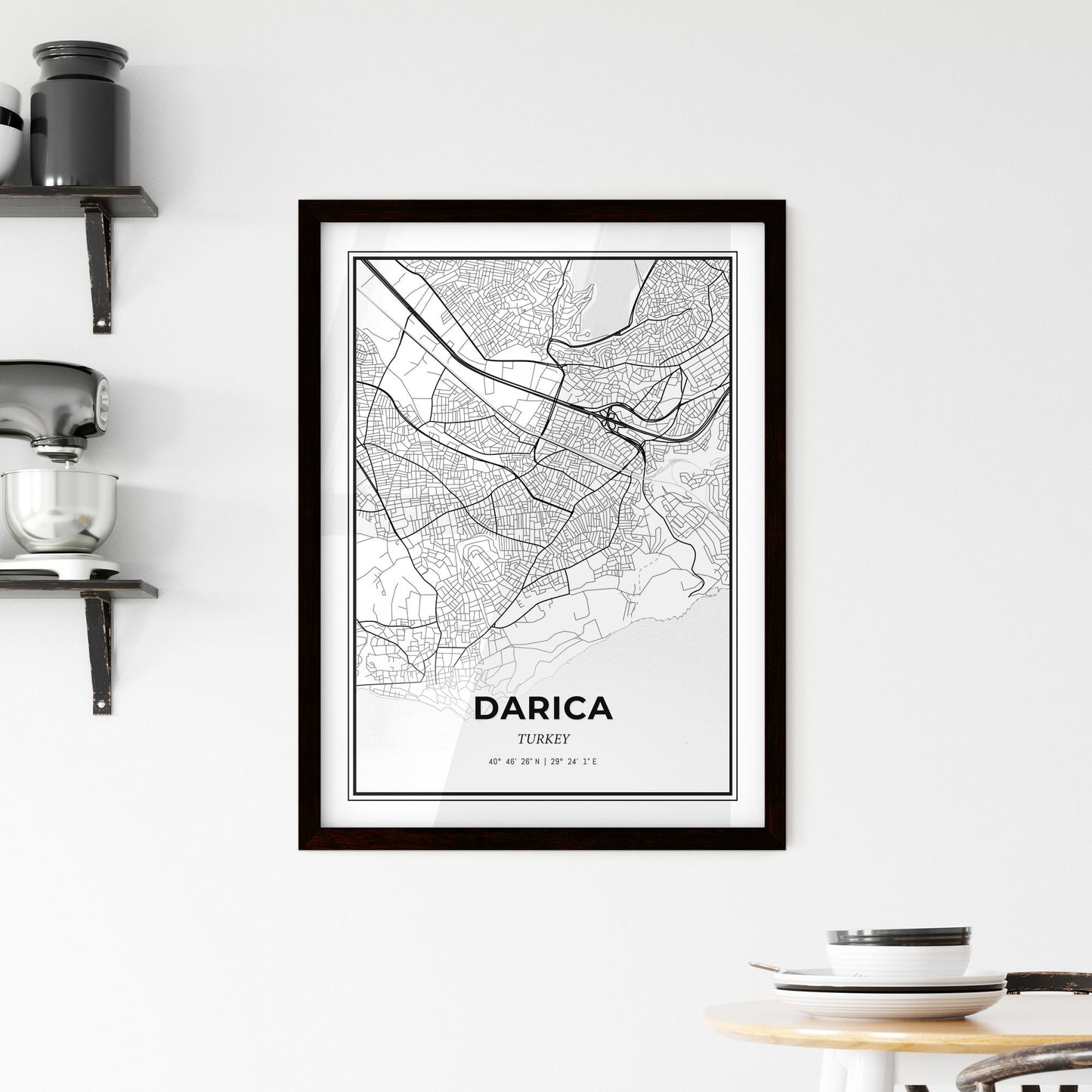 Darıca Turkey - Minimal City Map