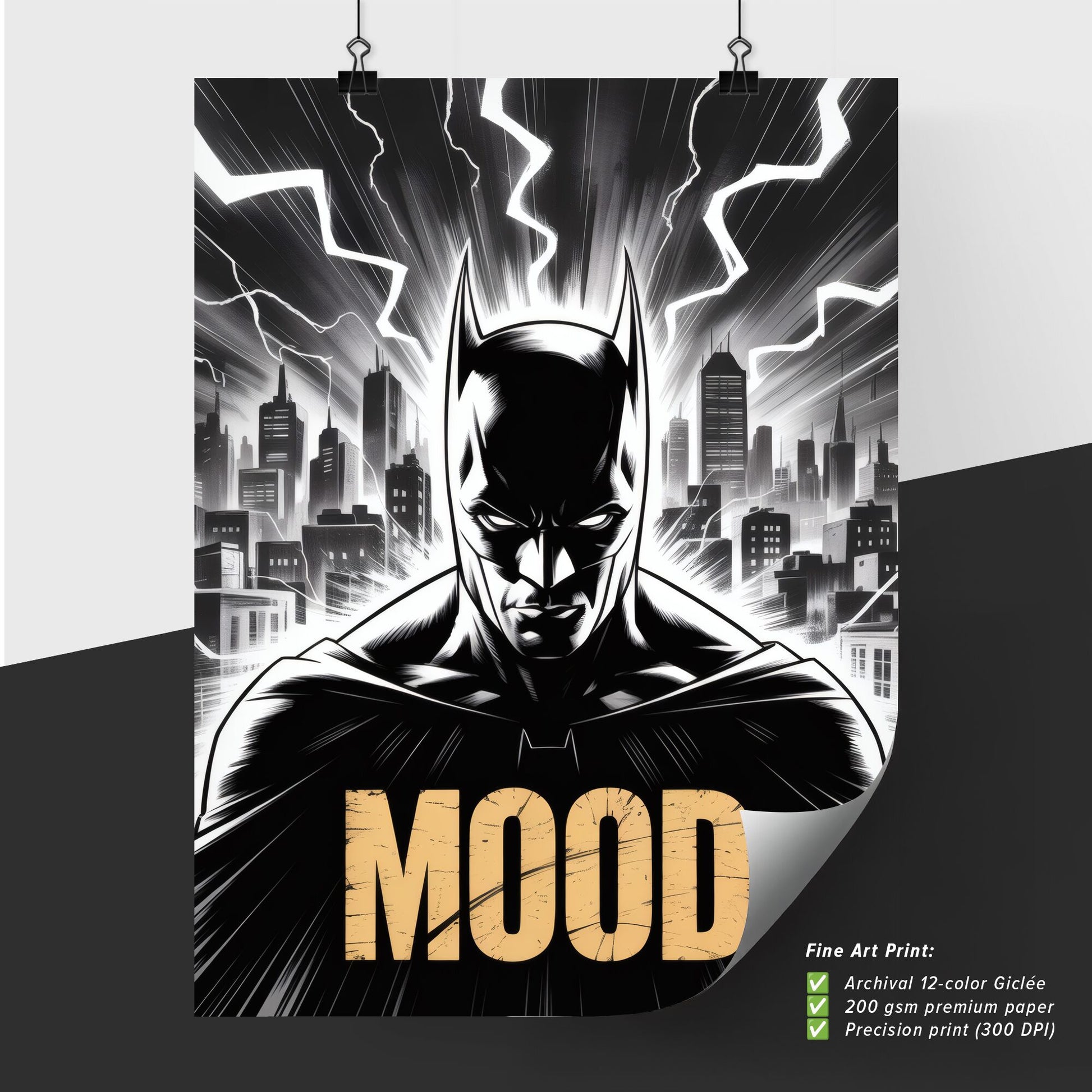 Dark Hero Silhouette: Capturing the Intensity and Mood of Urban Nightlife in Monochrome Contrast