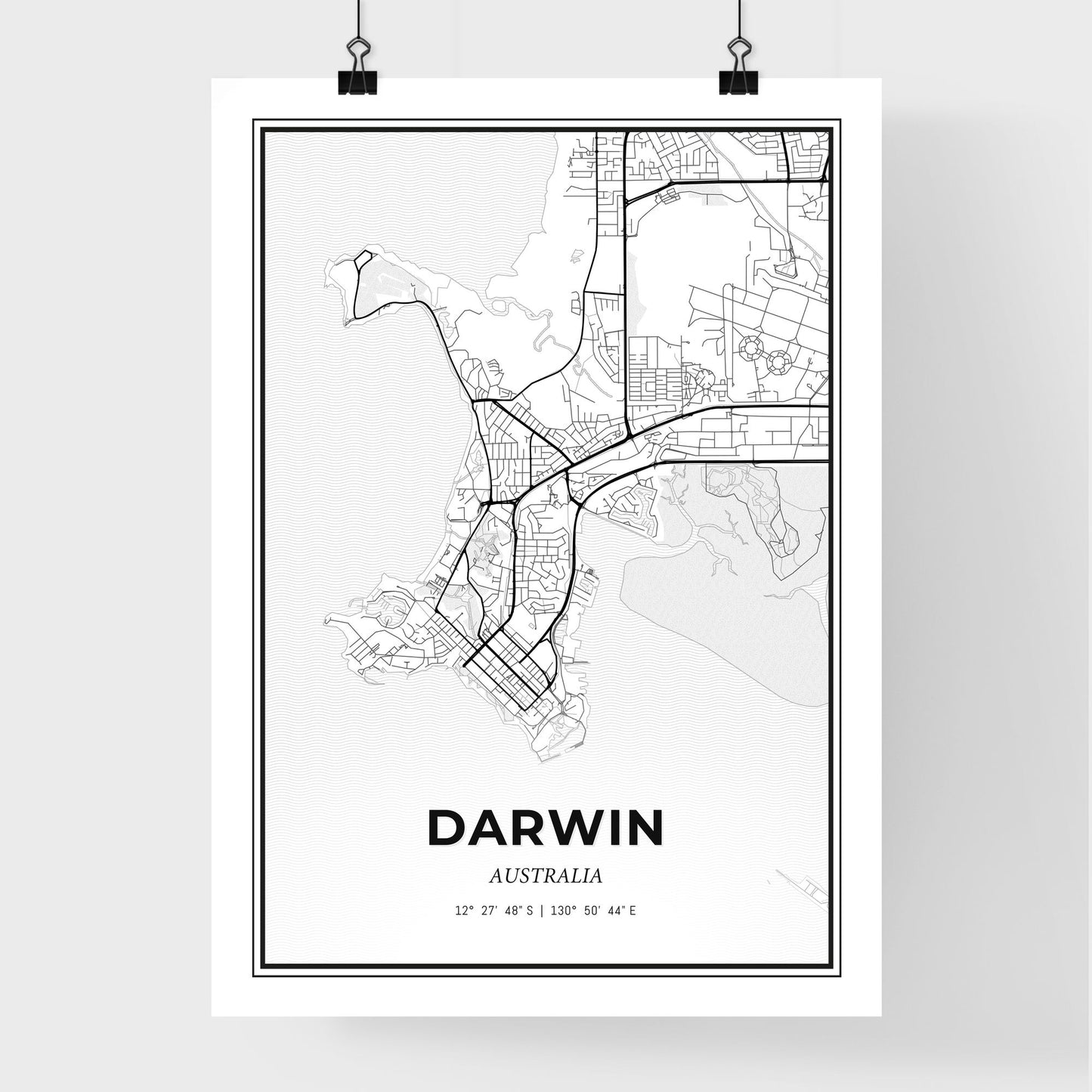 Darwin Australia - Premium City Map Poster