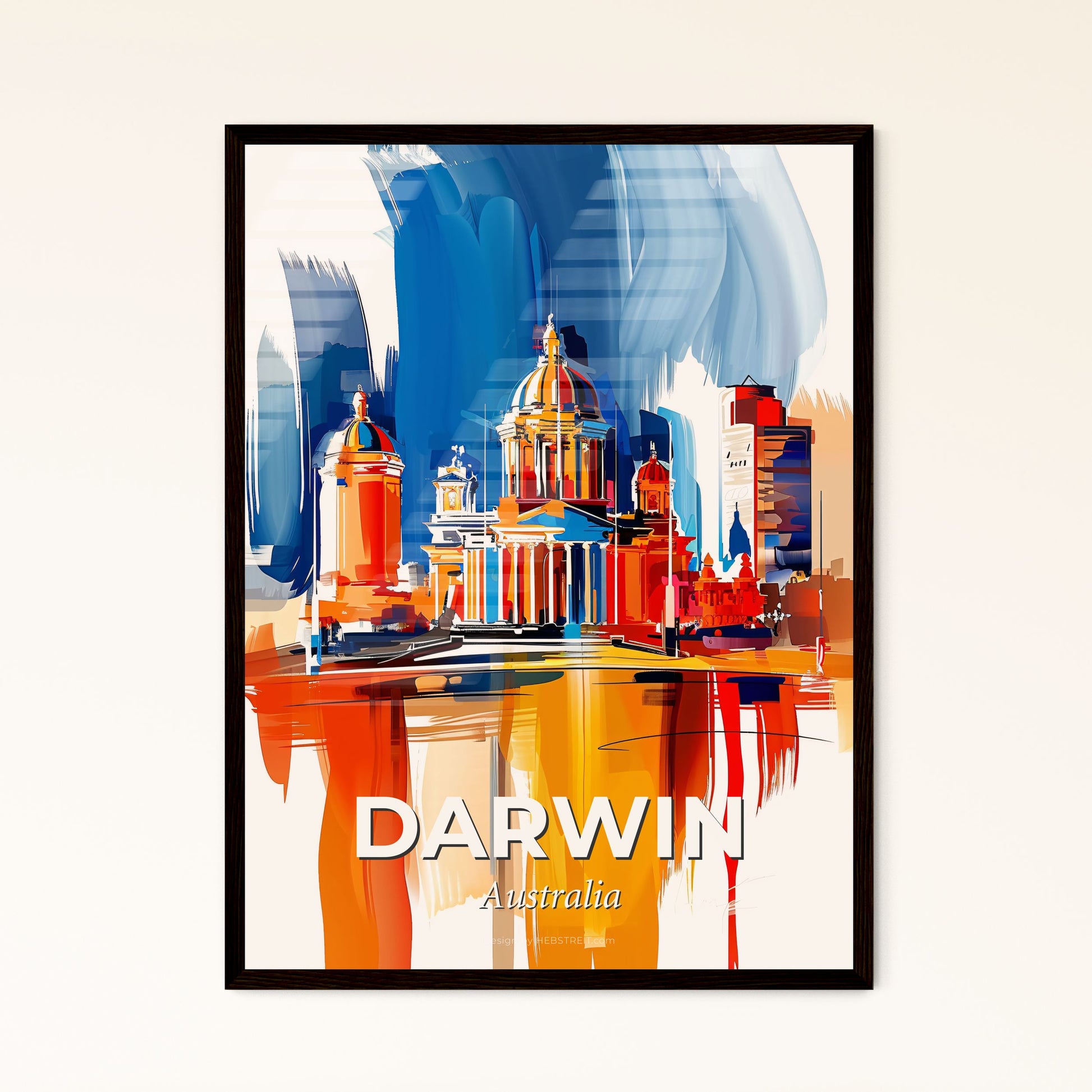 Vibrant Darwin, Australia - A Painting Of A Building