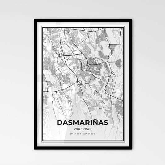 Dasmariñas Philippines - Scandinavian Style City Map for Modern Home Decor