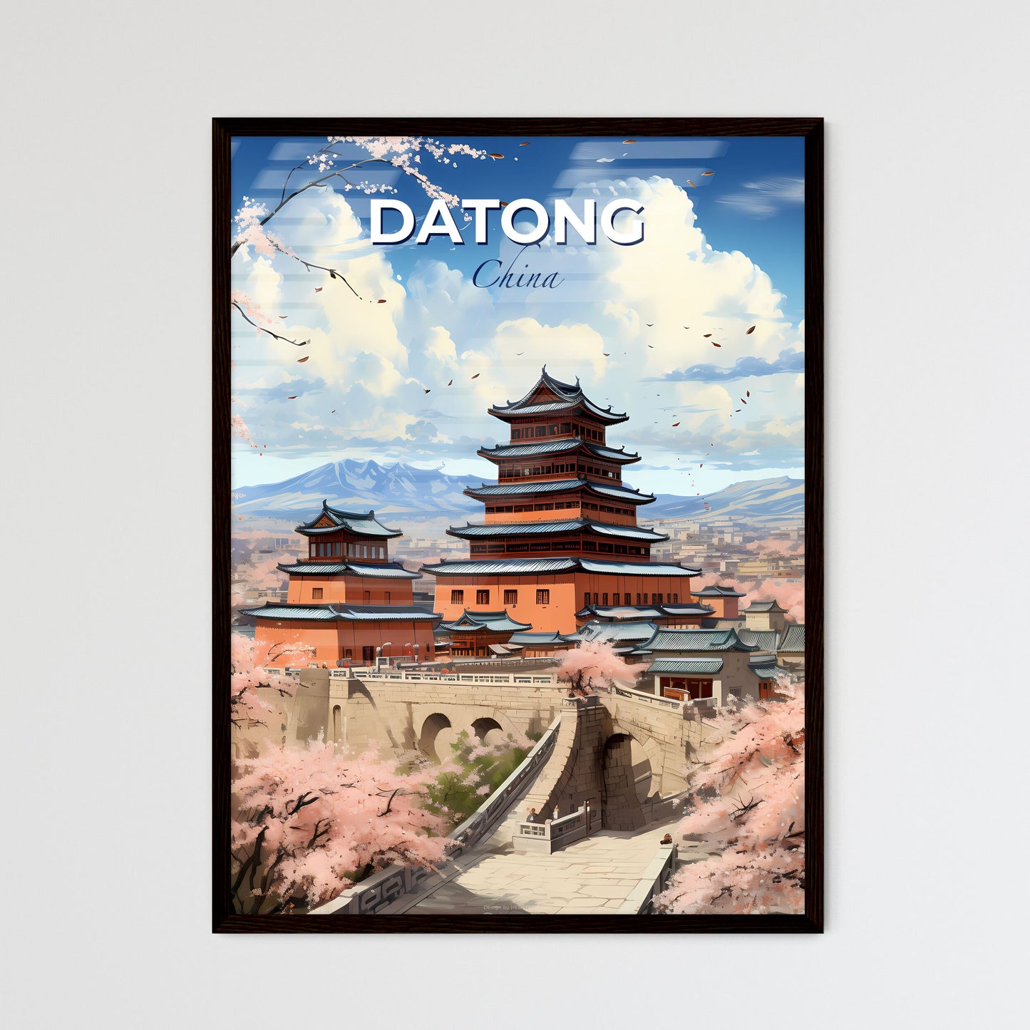 Datong Cityscape Chinese Skyline Building Architecture Artwork Landscape Art Painting Default Title